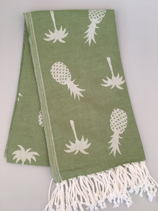 Serviette turque Lyrbe Pineapple Jacquard Peshtemal (300g / 400g)